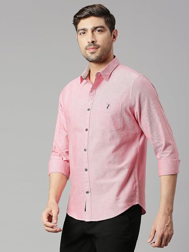 Thomas Scott Men Premium Slim Fit Solid Cotton Twill Full Sleeve Shirt - Image 7