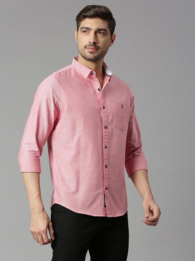 Thomas Scott Men Premium Slim Fit Solid Cotton Twill Full Sleeve Shirt - Image 6