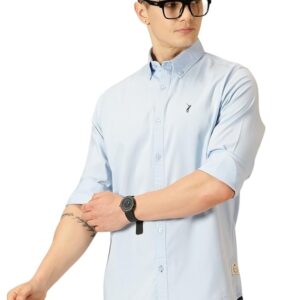 Thomas Scott Men's Cricket Club Collection Classic Regular Fit Twill Shirt | 100% Cotton Long Sleeve Solid Shirt with Button Down Collar (Available in Plus Size)